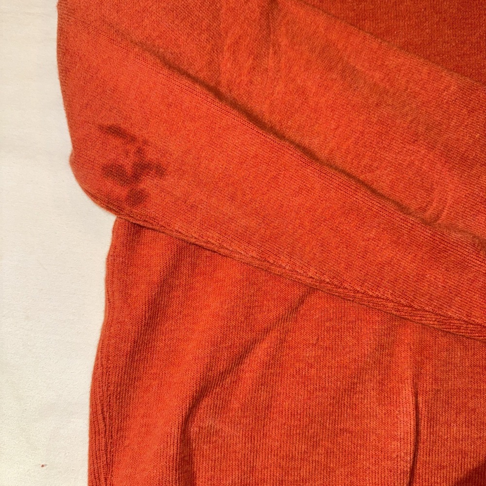 Vintage Polo Ralph Lauren Cowl Neck Button Sweater Men's Sz XL Orange Pullover - Picture 5 of 7